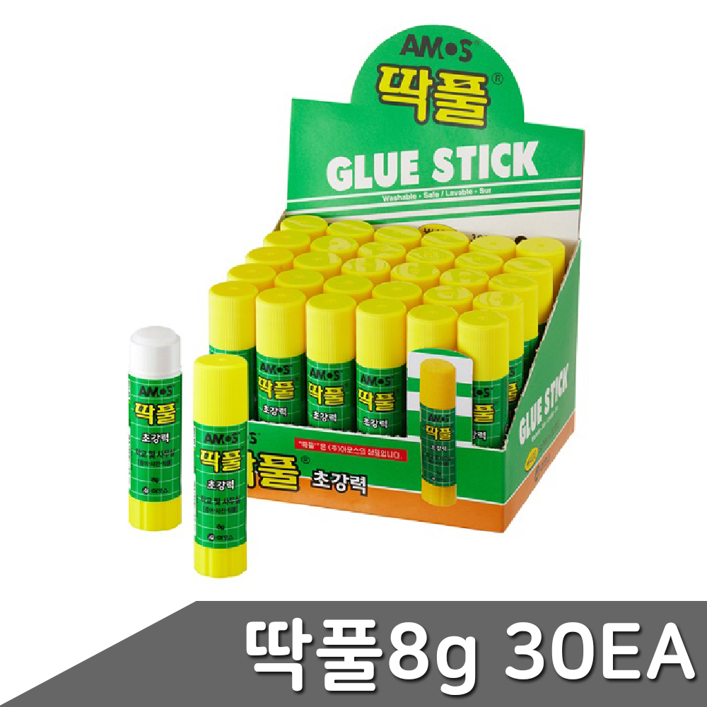 투명풀 접착풀 스틱풀 강력풀 다꾸풀 딱풀 8g 30개