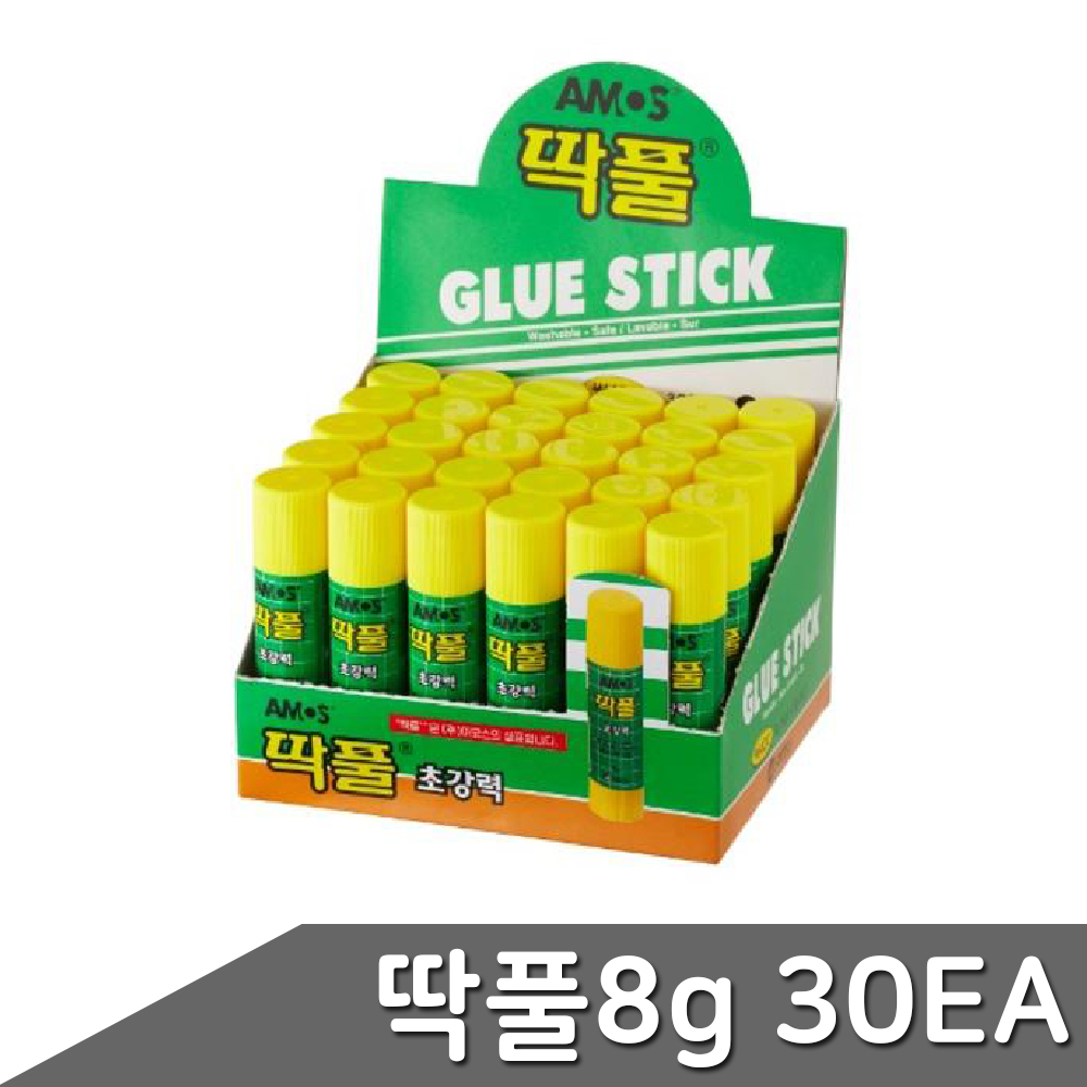 투명풀 접착풀 스틱풀 강력풀 다꾸풀 딱풀 8g 30개