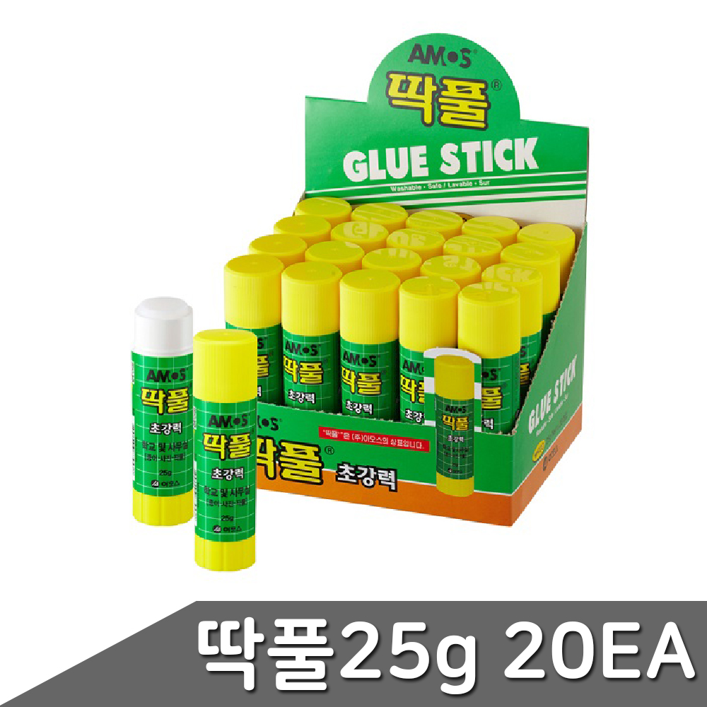 투명풀 접착풀 스틱풀 강력풀 다꾸풀 딱풀 25g 20개입