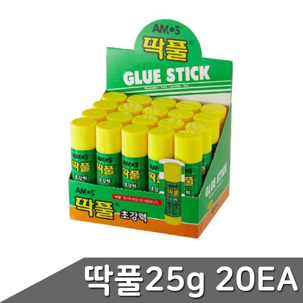 투명풀 접착풀 스틱풀 강력풀 다꾸풀 딱풀 25g 20개입