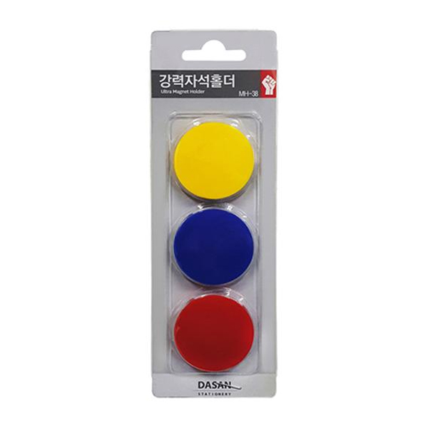 알자석 원형 동그란 관물대 케비넷 자석 38mm 3개입