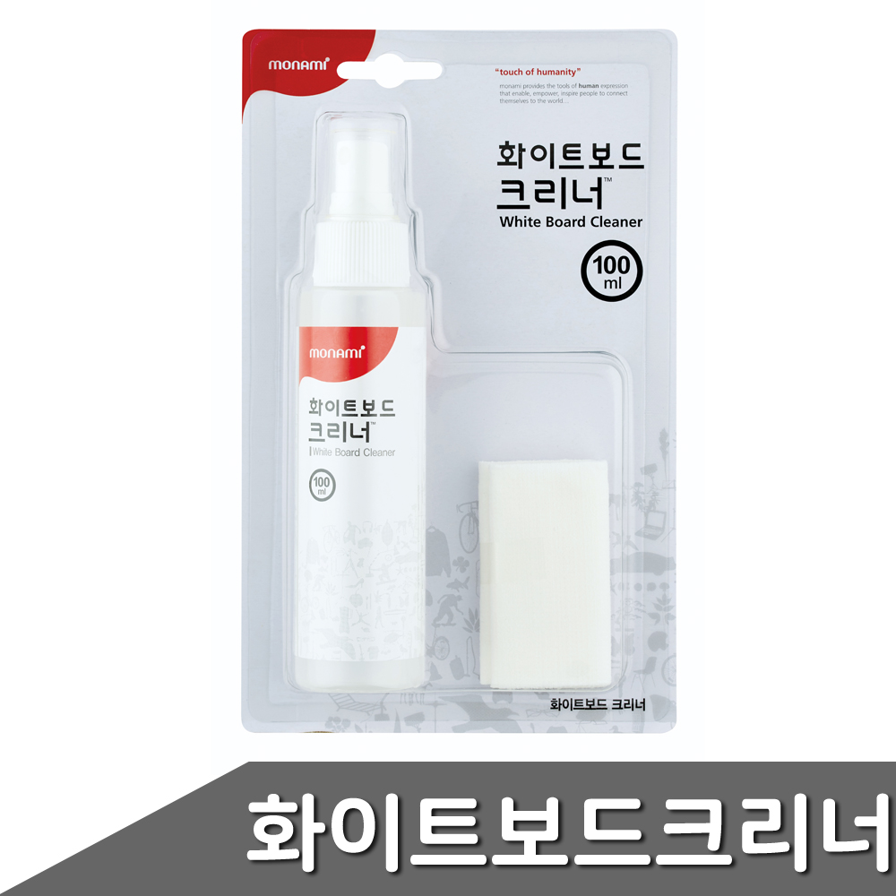 모나미 화이트보드 크리너 100ml 전용천포함